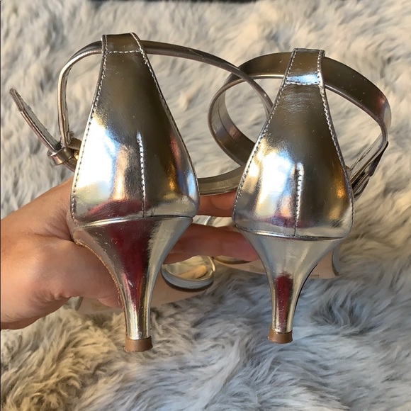 J Crew mirror metallic kitten heel sandals - Picture 5 of 6